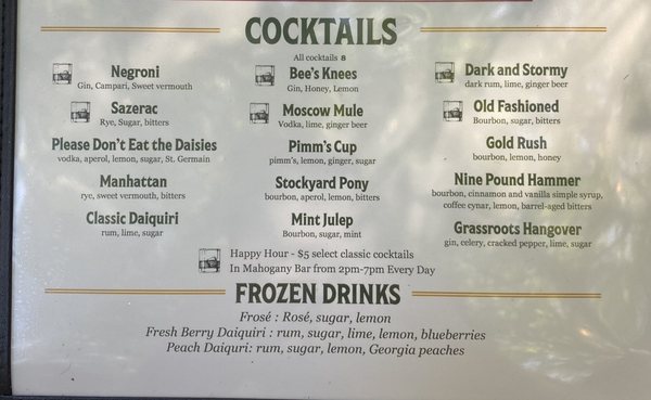 Menu photo 4 Mahogany Bar Hattiesburg, MS