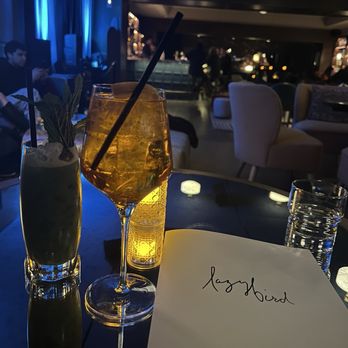 Lazy Bird - Left: Grasshopper; right: Aperol Spritz - Cocktail Bars Near Me - Chicago, Illinois