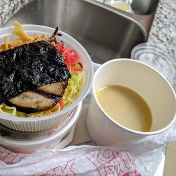 Ten Ramen - Covid special take out tonkotsu ramen. There's a divider between the broth and everything else so they don't get soggy! - Ramen Near Me - Dallas, Texas Ten Ramen - Covid special take out tonkotsu ramen. There's a divider between the broth and everything else so they don't get soggy! - Ramen Near Me - Dallas, Texas
