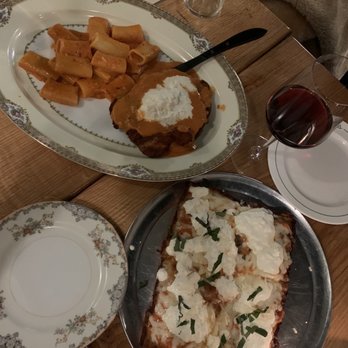 Chickie’s - Chicken parm with spicy rigatoni and vodka sauce... and stracciatella pizza. - Italian Near Me - Jersey City, New Jersey Chickie’s - Chicken parm with spicy rigatoni and vodka sauce... and stracciatella pizza. - Italian Near Me - Jersey City, New Jersey
