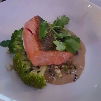 Dockside Restaurant - Salmon with miso dressing - Modern European Near Me - Wellington, WGN Dockside Restaurant - Salmon with miso dressing - Modern European Near Me - Wellington, WGN