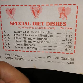 King Buffet - a menu for a special diet dish - Buffets Near Me - Middlesboro, Kentucky