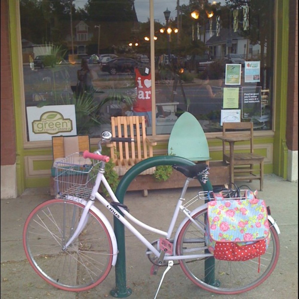 The Green Corner Store - Cute bench and fresh bike rack out front of this lovely shop - Cosmetics & Beauty Supply Near Me - Little Rock, Arkansas The Green Corner Store - Cute bench and fresh bike rack out front of this lovely shop - Cosmetics & Beauty Supply Near Me - Little Rock, Arkansas