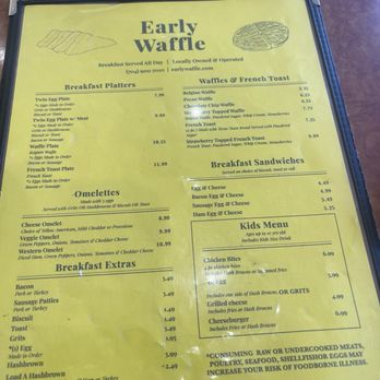 Early Waffle - Menu - Breakfast & Brunch Near Me - Charlotte, North Carolina