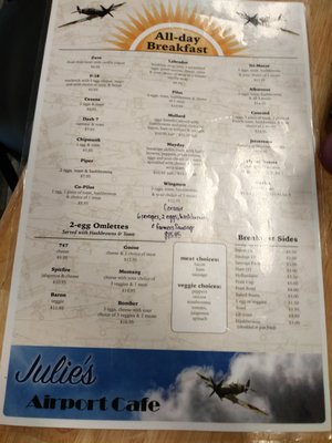 Menu photo 7 Julie's Airport Cafe Powell River, BC