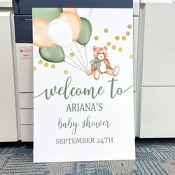 PostNet - Welcome sign for baby shower - 24x36 Matte poster printed and mounted on foamboard