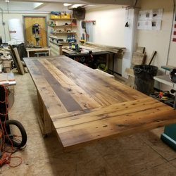 Lighthouse Woodworks - Reclaimed Oak Farm Table