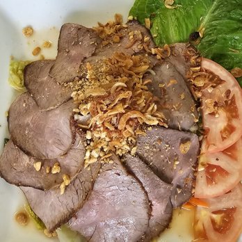 Stadium Pho - $13.25 Lemon Beef Salad.  Beautiful plating and delicious. - Vietnamese Near Me - Honolulu, Hawaii