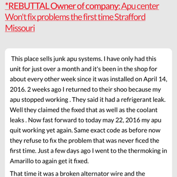 APU Center - Trailer Repair Near Me - Strafford, Missouri APU Center - Trailer Repair Near Me - Strafford, Missouri