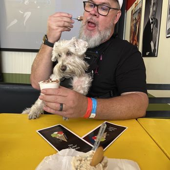 Pussycat Gelato - Trying the chocolate gelato. My little guy wanted a taste so bad. Lol. - Gelato Near Me - Bisbee, Arizona