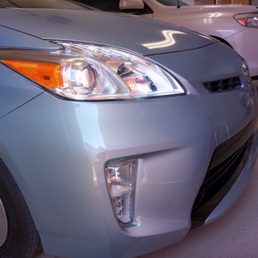Repaired right side of front bumper. Repaired right side of front bumper.