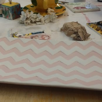 Color Me Mine - Chevron decorative platter in London fog and raspberry dream. The colors will come out different after firing. - Paint-Your-Own Pottery Near Me - Harrisburg, Pennsylvania Color Me Mine - Chevron decorative platter in London fog and raspberry dream. The colors will come out different after firing. - Paint-Your-Own Pottery Near Me - Harrisburg, Pennsylvania
