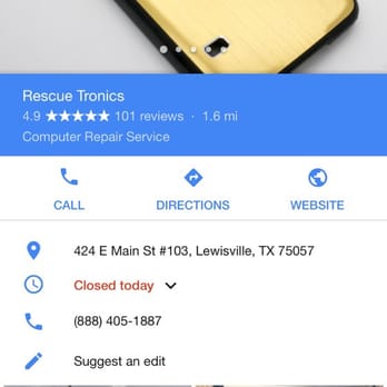 RescueTronics - iPhone repair Yelp lewisville Texas 75057 - IT Services & Computer Repair Near Me - Lewisville, Texas