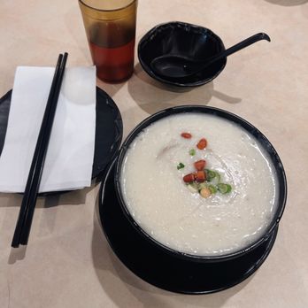Double Double Restaurant 老油条 - Preserved Egg & Salted Pork Congee ($10.20) - Cantonese Near Me - Richmond, British Columbia Double Double Restaurant 老油条 - Preserved Egg & Salted Pork Congee ($10.20) - Cantonese Near Me - Richmond, British Columbia