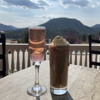 Brunch & - $14 mimosa! Other drink was also $14 but had 4 types of alcohol so that is fairly reasonable. A mimosa of this size for $14 is insulting. - Breakfast & Brunch Near Me - Estes Park, Colorado