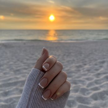 Jade Nail Studio - short french, perfect for work - Nail Salons Near Me - Miami, Florida Jade Nail Studio - short french, perfect for work - Nail Salons Near Me - Miami, Florida