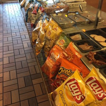 Subway - a long line of chips and other snacks - Sandwiches Near Me - Chesapeake, Virginia