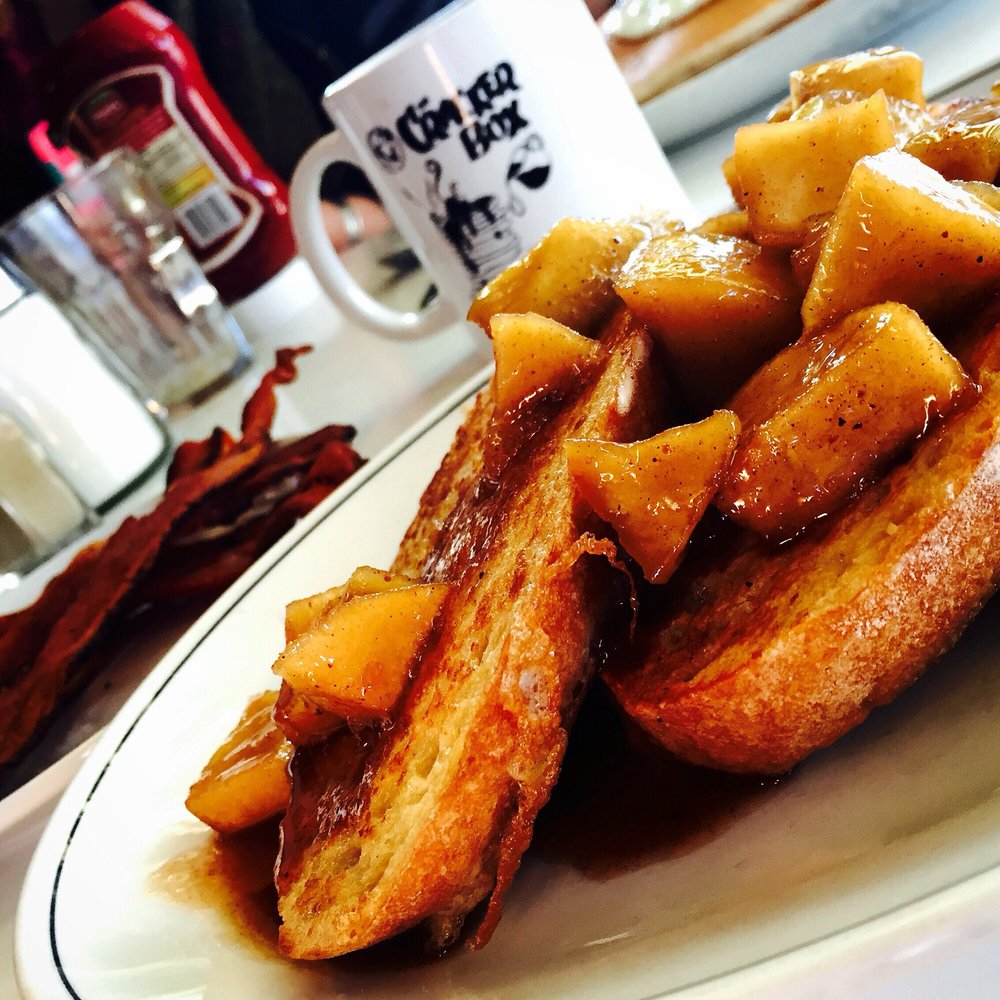Cracker Box Restaurant - Cinnamon apple frnech toast special. $6.75. So good - American Near Me - Carson City, Nevada Cracker Box Restaurant - Cinnamon apple frnech toast special. $6.75. So good - American Near Me - Carson City, Nevada
