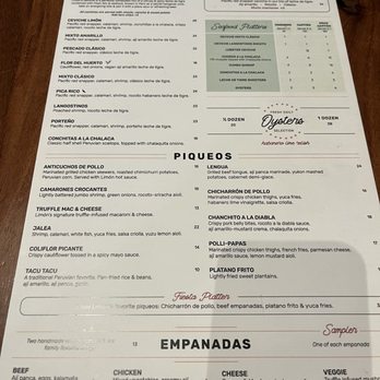 Limón - Menu - Peruvian Near Me - Mountain View, California Limón - Menu - Peruvian Near Me - Mountain View, California