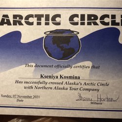 Arctic Circle Tours - The certificate you get after your trip
