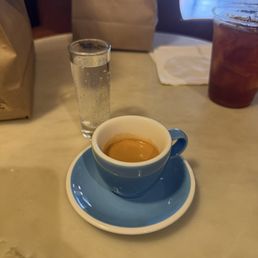 Double espresso. Comes with a sparkling water chaser. Classy.