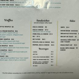the menu