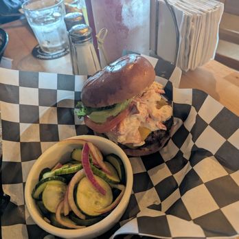 The Pickled Wrinkle - Surf and turf burger - Burgers Near Me - Birch Harbor, Maine The Pickled Wrinkle - Surf and turf burger - Burgers Near Me - Birch Harbor, Maine