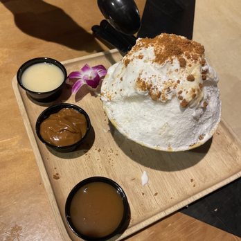 MNGO cafe - salted caramel biscoff shaved ice - Desserts Near Me - San Diego, California MNGO cafe - salted caramel biscoff shaved ice - Desserts Near Me - San Diego, California