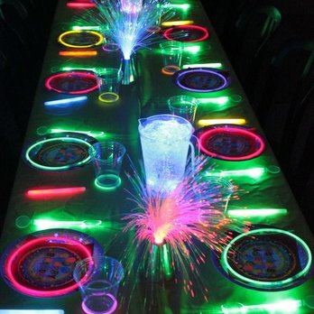 Stage My Events - Glow in the dark table setting. - Audio/Visual Equipment Rental Near Me - Garner, North Carolina Stage My Events - Glow in the dark table setting. - Audio/Visual Equipment Rental Near Me - Garner, North Carolina