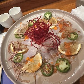 Ozen Sushi - Halibut carpaccio. MUST TRY! - Japanese Near Me - Foothill Ranch, California Ozen Sushi - Halibut carpaccio. MUST TRY! - Japanese Near Me - Foothill Ranch, California