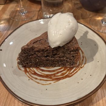The Trattoria - Flourless Almond Chocolate Cake & Vanilla Gelato - Italian Near Me - St James, New York