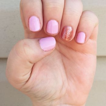 H3 Nails - Gel manicure with glitter accent nail - Nail Salons Near Me - Carlisle, Pennsylvania