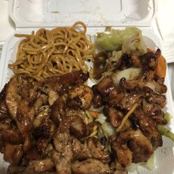 Quickway Hibachi - Small portion of noodles, shrimp, and veggies compared to other Quickways.