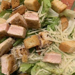 Raw chicken on my Ceasar Salad. Raw chicken on my Ceasar Salad.