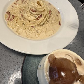 Jubilee Cafe - Carbonara and coffee (I forgot which one I apologize) - Desserts Near Me - Carrollton, Texas