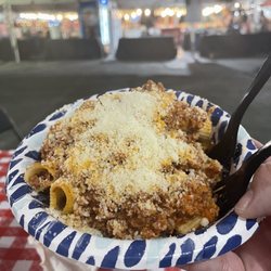 San Gennaro Feast - Pasta bolognese from casareccio (pompano beach restaurant)