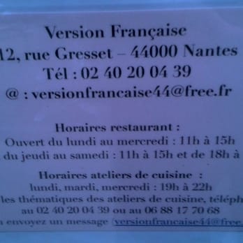 Version Française restaurant - Restaurants Near Me - Nantes, 44 Version Française restaurant - Restaurants Near Me - Nantes, 44