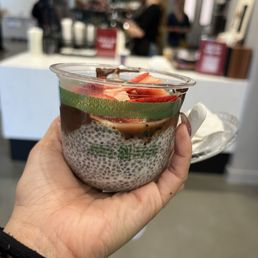 Chocolate Ganache Coconut Chia Pudding w/ Strawberries Chocolate Ganache Coconut Chia Pudding w/ Strawberries
