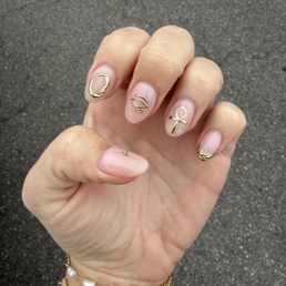 My nails with Egyptian symbols
