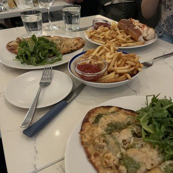 Little Whale - Clam flatbread $26, side of French fries $10, lobster roll $55 - Bars Near Me - Boston, Massachusetts Little Whale - Clam flatbread $26, side of French fries $10, lobster roll $55 - Bars Near Me - Boston, Massachusetts