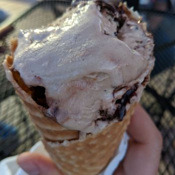 Katie's Ice Cream - Cape Cod Mud in a waffle cone - Ice Cream & Frozen Yogurt Near Me - Hyannis, Massachusetts