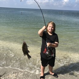 First fish of the day! Snapper!