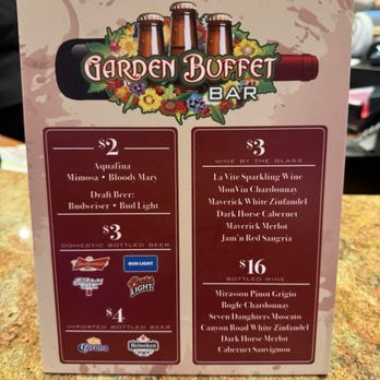 Garden Buffet - Drink prices - Buffets Near Me - Las Vegas, Nevada