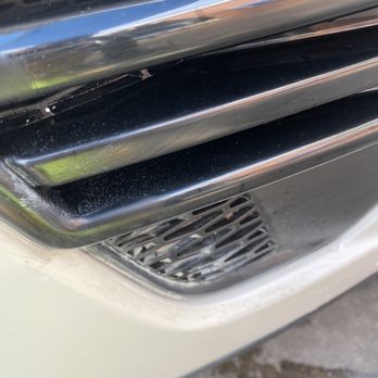 Dent Pro’s - Left over spray on my grill - Mobile Dent Repair Near Me Dent Pro’s - Left over spray on my grill - Mobile Dent Repair Near Me