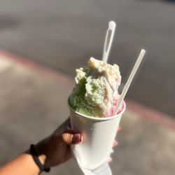 Ewa Seed Company - Ube and melona shave ice with snow cap
