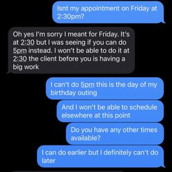 D' Luna Nail Salon - Changing my appt time to accommodate some1 else