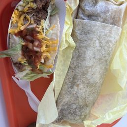 Super Burrito  Beef Puffy taco