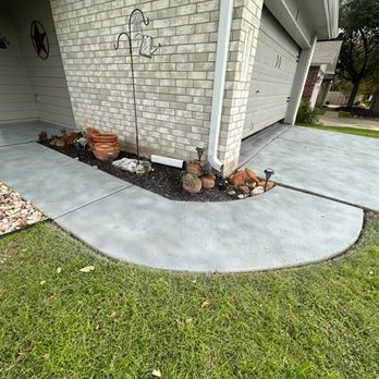 Artcrete Designs - The matching walkway and front porch! - Masonry/Concrete Near Me - Austin, Texas