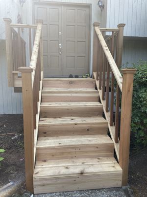 Wooden Stair and Handrail Installation - Looking to upgrade your home with custom woodwork? Rial Landscaping just completed a beautiful wooden stair and handrail remodel in only 2 days—quick, easy, and with a delighted client at the finish! Our team specializes in fast, reliable wooden stair and handrail installation throughout Bellevue, Everett, Kirkland, Mill Creek, Sammamish, and Snohomish, WA.
Enhance your property with craftsmanship you can trust.
Call or text us today for your free quote and discover why homeowners choose Rial Landscaping for exceptional staircases and handrails! Wooden Stair and Handrail Installation - Looking to upgrade your home with custom woodwork? Rial Landscaping just completed a beautiful wooden stair and handrail remodel in only 2 days—quick, easy, and with a delighted client at the finish! Our team specializes in fast, reliable wooden stair and handrail installation throughout Bellevue, Everett, Kirkland, Mill Creek, Sammamish, and Snohomish, WA.
Enhance your property with craftsmanship you can trust.
Call or text us today for your free quote and discover why homeowners choose Rial Landscaping for exceptional staircases and handrails!
