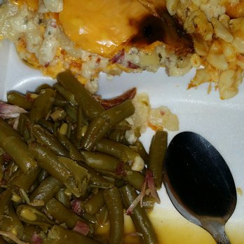 Chubby's BBQ - Green beans very good, mac and cheese so so, potatoes au gratin...not bad - Barbeque Near Me - Hayti, Missouri